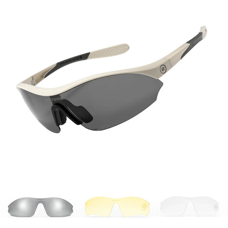 ROCKBROS Lekkie Okulary Sportowe z 3 Wymiennymi Soczewkami – SP402 Okulary i gogle