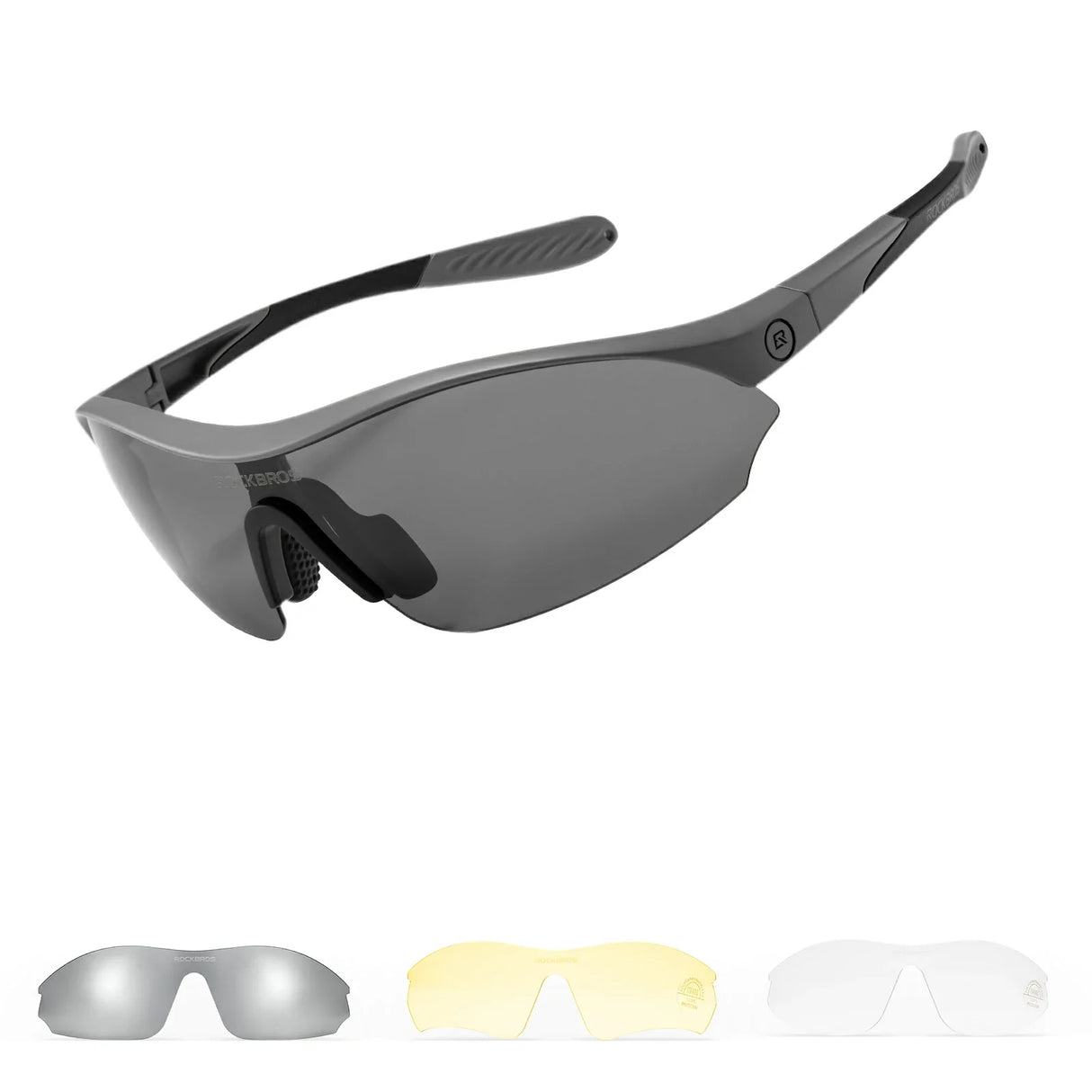 ROCKBROS Lekkie Okulary Sportowe z 3 Wymiennymi Soczewkami – SP402 Okulary i gogle
