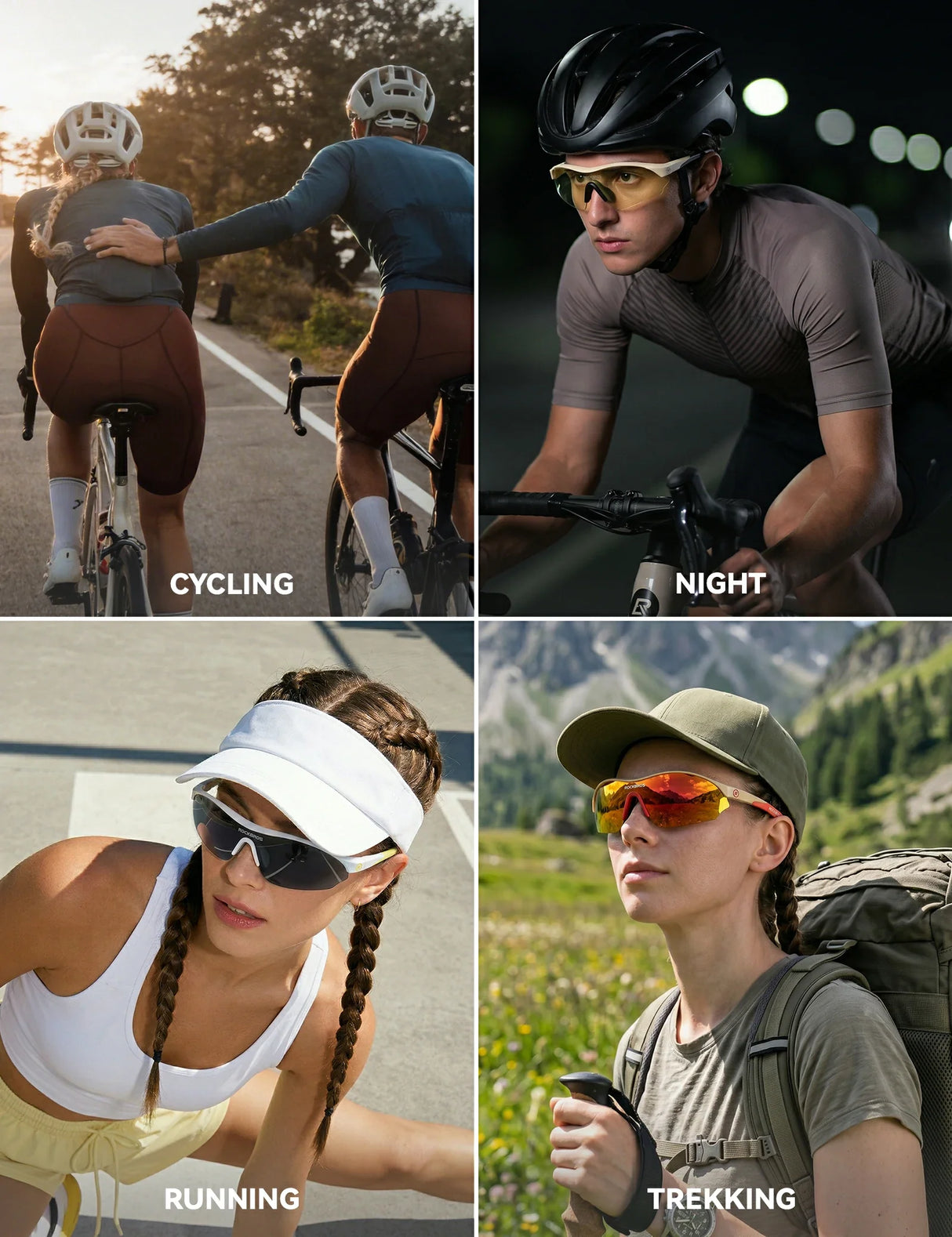 ROCKBROS Lekkie Okulary Sportowe z 3 Wymiennymi Soczewkami – SP402 Okulary i gogle