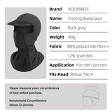 ROCKBROS ROCKBROS Kominiarka z daszkiem pod kask Ochrona UV Szybkie suche lato do jazdy na rowerze Wędkowanie Sporty na świeżym powietrzu, Unisex Kominiarki