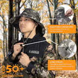 ROCKBROS ROCKBROS Kapelusz Przeciwsłoneczny, Ochrona przed Promieniowaniem UV, Składany, Outdoorowy Kapelusz na Wędrówki, Kapelusz Wędkarski, Kapelusz Ogrodowy, Kapelusz Moro, Damski Męski Czapki