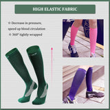 ROCKBROS ROCKBROS Pończochy Uciskowe Skarpety Sportowe, dla Kobiet i Mężczyzn, Zielone, Rozmiar S, do Biegania， Gra w Piłkę Nożną, Jazdy na rowerze, Turystyki Piesza itd. Skarpetka