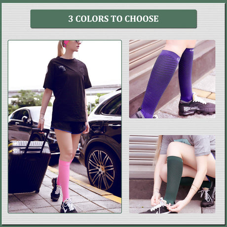 ROCKBROS ROCKBROS Pończochy Uciskowe Skarpety Sportowe, dla Kobiet i Mężczyzn, Zielone, Rozmiar S, do Biegania， Gra w Piłkę Nożną, Jazdy na rowerze, Turystyki Piesza itd. Skarpetka