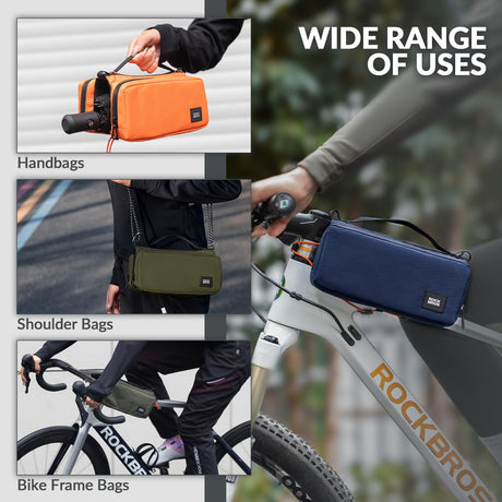 ROCKBROS Torba na Ramę Roweru Torba do Przechowywania Ramy z Paskiem na Ramię-071 Torby na kierownicę